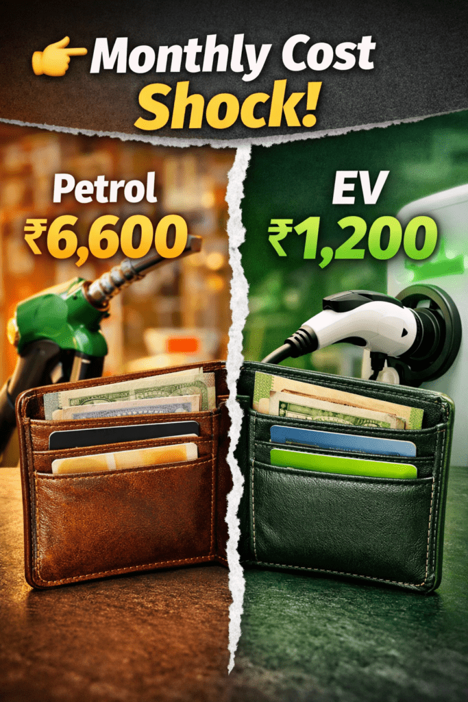 EV vs petrol cost India